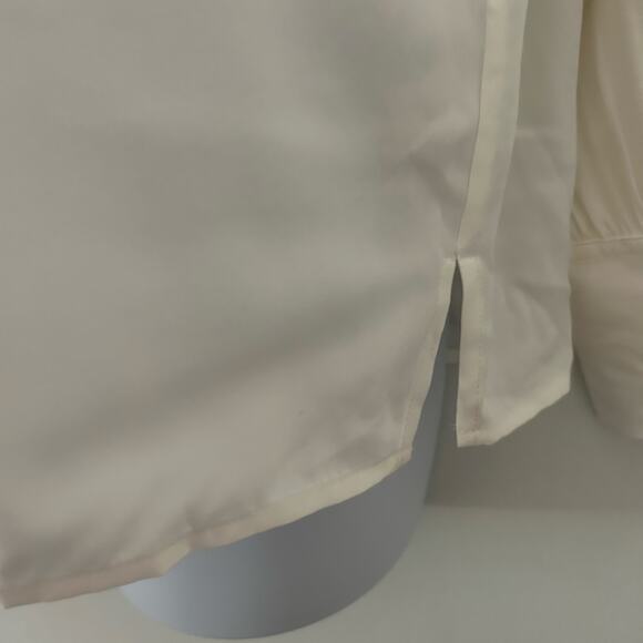 Madewell Women's 100% Silk Button Utility Pocket Shirt Blouse L Large New Flaw - Picture 5 of 13